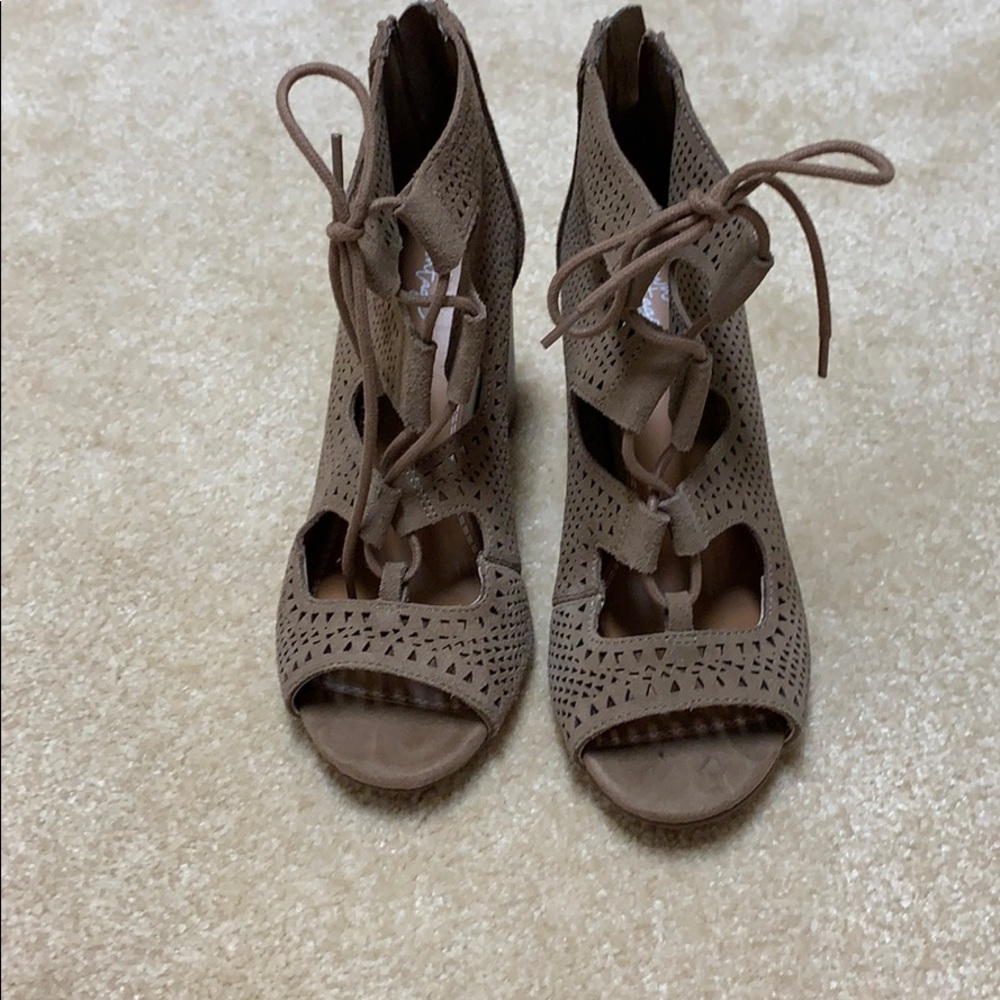 Crown Vintage Lace Bootie Heels